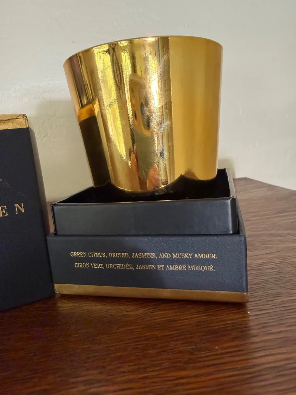 RARE Ralph Lauren Upper Fifth Luxury Candle Gold Metallic Jar 9.6oz NIB
